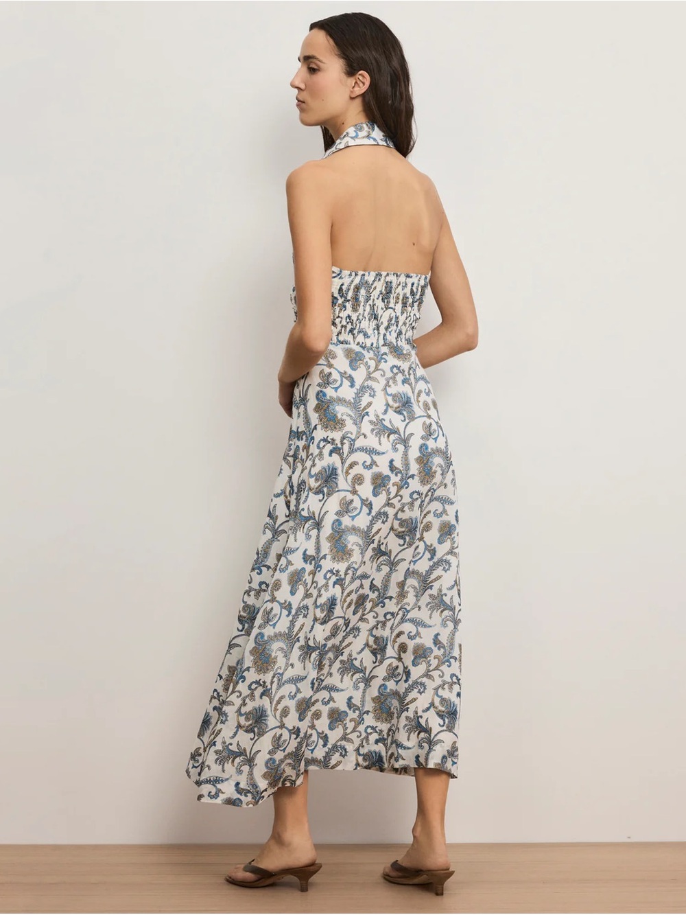 Mackey Paisley Halter Midi Dress - Picture 7 of 16